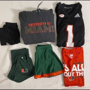 SOLD Bundle of clothing for the University of Miami